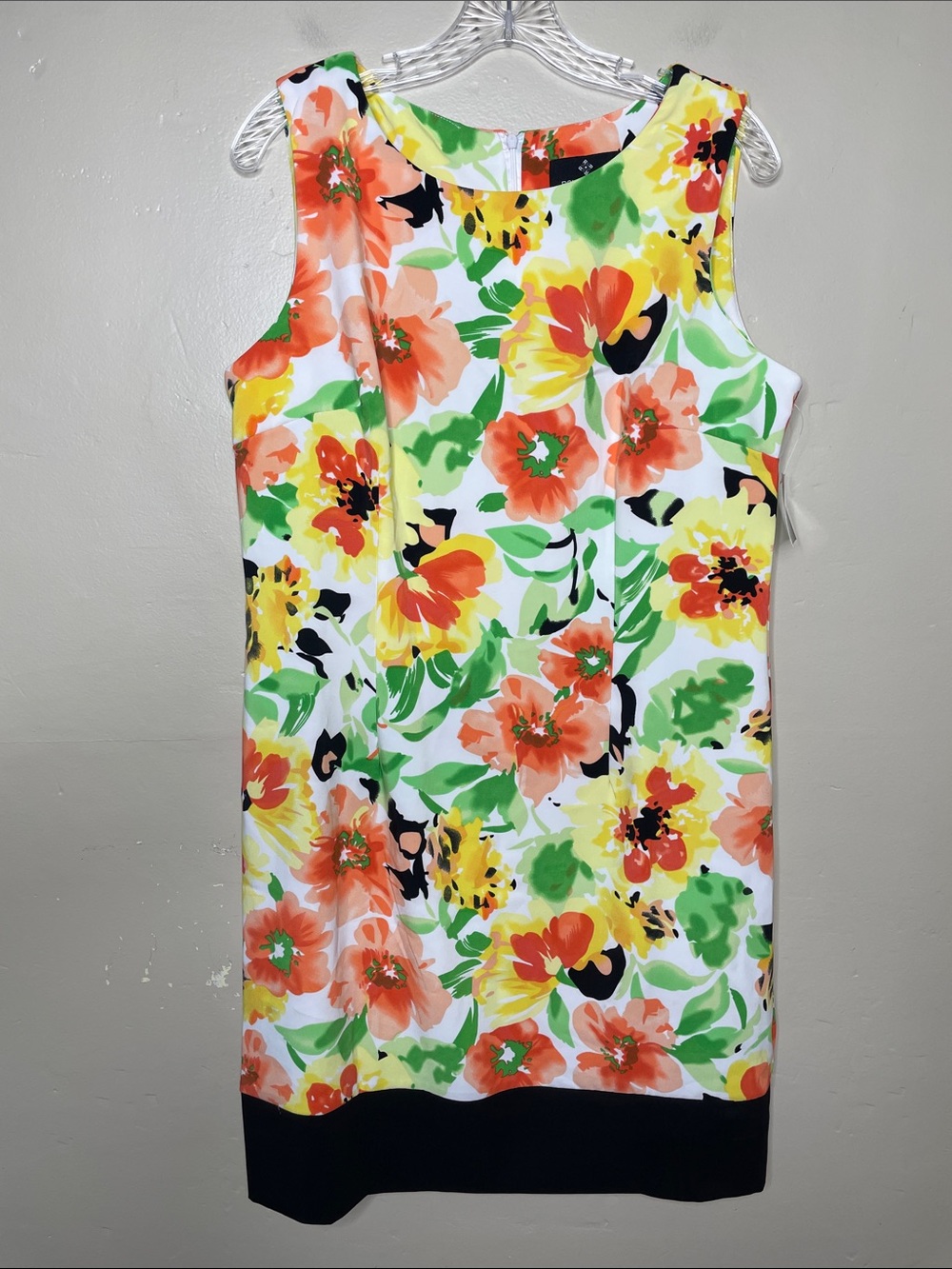 RONNI NICOLE Watercolor Floral Garden Party Sleeveless Sheath Dress NWT 14